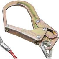 SA-55522-4 PVC-Coated Shock Absorbing Lanyard, 4', Form Hook Center, Snap Hook Leg Ends, Galvanized Steel Auto-Cam