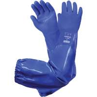 Gants triples enduits r&eacute;sistants aux produits chimiques Integra 77-395, Taille 8, 28" lo, PVC, Doublure en Coton Auto-Cam