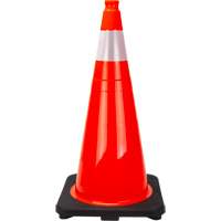 Premium Traffic Cone, 28", Orange, 4" Reflective Collar(s) Auto-Cam