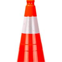 Premium Traffic Cone, 28", Orange, 4" Reflective Collar(s) Auto-Cam