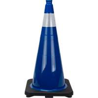 Premium Traffic Cone, 28", Blue, 4" Reflective Collar(s) Auto-Cam