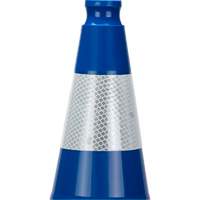 Premium Traffic Cone, 28", Blue, 4" Reflective Collar(s) Auto-Cam