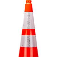 Premium Traffic Cone, 36", Orange, 4" & 6" Reflective Collar(s) Auto-Cam