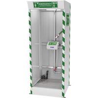 Emergency Cubicle Shower & Covered Eye & Face Wash with Sump Pump Auto-Cam