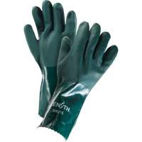 Gants verts &agrave; double enduit, 14" lo, PVC, Doublure en Jersey de coton, 70 mils Auto-Cam