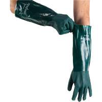 Gants verts &agrave; double enduit, 18" lo, PVC, Doublure en Jersey de coton, 70 mils Auto-Cam