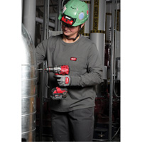 T-shirt &agrave; manches longues avec poches GRIDIRON, Femmes, T-petit, Bleu Auto-Cam