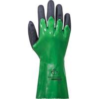 SolvStop Chemical-Resistant Gloves, Size 7, 12" L, PVC Auto-Cam