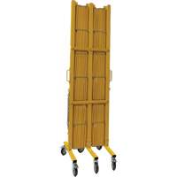 Expandable Barrier, 84" H x 20' L, Yellow Auto-Cam
