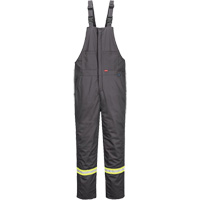 Bizflame&reg; 88/12 Insulated Bib Pants, Cotton/Nylon, Small, Grey Auto-Cam