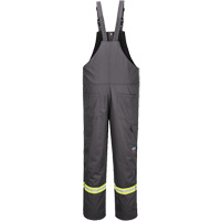 Bizflame&reg; 88/12 Insulated Bib Pants, Cotton/Nylon, Small, Grey Auto-Cam