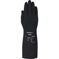 AlphaTec 38001PP Medium Duty Chemical-Resistant Gloves, Size 7, 14" L, Butyl Rubber, 14-mil Auto-Cam