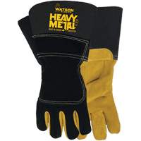 Gants de soudage d'hiver Black Velvet Heavy Metal, Taille Petit, Enveloppe en Cuir d'&eacute;lan refendu, ASTM ANSI niveau A5 Auto-Cam