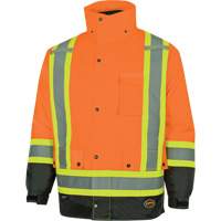 Parka de s&eacute;curit&eacute; d'hiver imperm&eacute;able 7-en-1 5056 Pioneer Yukon, Polyester, Noir/Orange haute visibilit&eacute;, T-petit Auto-Cam
