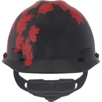 Casque sp&eacute;cialis&eacute; V-Gard, Suspension Rochet, Noir/Rouge Auto-Cam