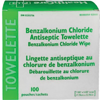 BZK Benzalkonium Chloride Towelette, Towelette, Antiseptic Auto-Cam