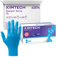 Gants d'examen Kimtech Element, T-petit, Nitrile, 3,2 mils, Sans poudre, Bleu, Classe 2 Auto-Cam