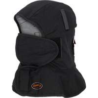 Doublure matelass&eacute;e ignifug&eacute;e Pioneer 765A pour casque de s&eacute;curit&eacute; avec un long cou et embout buccal amovible, Noir/Gris, Coton/FR-Tech/Modacrylique/Nylon Auto-Cam