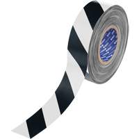 Ruban de marquage pour plancher ToughStripe Max, 2" x 100', Polyester, Noir et blanc Auto-Cam