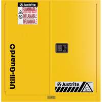 Utili-Guard+ Flammable Safety Cabinet, 30 gal., 1 Door, 43" W x 44" H x 22" D Auto-Cam