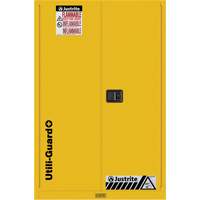 Utili-Guard+ Flammable Safety Cabinet, 45 gal., 2 Door, 43" W x 65" H x 22" D Auto-Cam