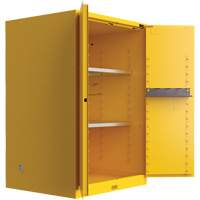 Utili-Guard+ Flammable Safety Cabinet, 45 gal., 2 Door, 43" W x 65" H x 22" D Auto-Cam