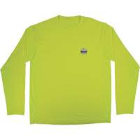 Chemise de refroidissement &agrave; manches longues avec protection solaire et UV Chill-Its 6689, Jaune lime haute visibilit&eacute;, Petit Auto-Cam