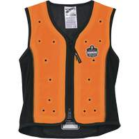 Chill-Its 6685 Dry Evaporative Cooling Vest with Zipper Closure, Medium, Orange Auto-Cam
