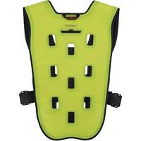 Chill-Its 6685 Dry Evaporative Cooling Vest with Zipper Closure, X-Small, High Visibility Lime-Yellow Auto-Cam