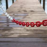 Chaîne de barri&egrave;re en plastique &agrave; deux couleurs, Vert/Blanc Auto-Cam