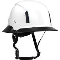 Bordure large compl&egrave;te &agrave; agrafe pour casque d'alpiniste RZRBack, blanc Auto-Cam