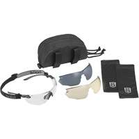 Ensemble de lunettes de s&eacute;curit&eacute; Combat, Lentille Transparent/Fum&eacute;e/Cuivre, Antibu&eacute;e/Anti-&eacute;gratignures, ANSI Z87+ Auto-Cam