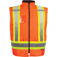 Manteau haute visibilit&eacute; 7-en-1, Polyester, Orange haute visibilit&eacute;, T-petit Auto-Cam