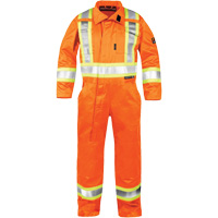 High-Visibility Fire-Resistant Coveralls, Size Small, Orange Auto-Cam