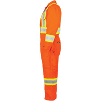 High-Visibility Lined Canvas Overalls, Small, High Visibility Orange Auto-Cam
