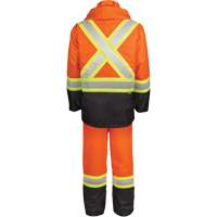 High-Visibility 150-Deniers Rain Suit, Polyester, Small, High Visibility Orange Auto-Cam
