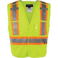 High-Visibility 5-Point Tear Away Vest, High Visibility Orange, Medium/Small, Polyester Auto-Cam