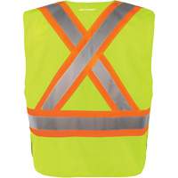 High-Visibility 5-Point Tear Away Vest, High Visibility Orange, Medium/Small, Polyester Auto-Cam