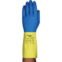 Alphatec&reg; 87-224 Chemical-Resistant Gloves, Size 10, 12.8" L, Neoprene/Rubber Latex, Cotton/Flock-Lined Inner Lining, 26.8-mil Auto-Cam