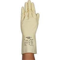 Gants naturels et l&eacute;gers AlphaTec 87-137, Taille 7, 11,8" lo, Latex de caoutchouc, 16 mils Auto-Cam