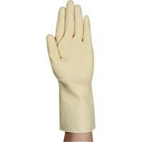 Gants naturels et l&eacute;gers AlphaTec 87-137, Taille 7, 11,8" lo, Latex de caoutchouc, 16 mils Auto-Cam