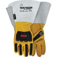 Storm Trooper Water-Resistant Gloves, Small, Cowhide Palm, Gauntlet Cuff Auto-Cam