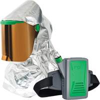 Z-Link Radiant Heat Respirator with Belt Mount & Blower, Facepiece Respirator/Headcover & Faceshield, Lithium-Ion Battery Auto-Cam