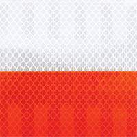 Pellicule souple pour chantiers routiers &agrave; haute intensit&eacute; 382VHIP, 5" la x 150' lo, Orange et blanc Auto-Cam