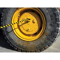 Syst&egrave;me de barri&egrave;re de s&eacute;curit&eacute; HAZLOK, Plastique, Fixation magn&eacute;tique, 30', Ruban Noir et jaune Auto-Cam