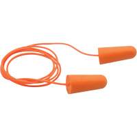 SEALTEC33 Orange Tapered PU Foam Disposable Earplugs, Corded, Bulk - Box, 33 dB NRR, One-Size Auto-Cam