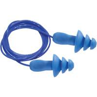 SEALTEC TipGrip Blue 100% Metal Detectable Reusable Earplugs, Corded, One-Size, Bulk - Box, 26 dB NRR dB Auto-Cam