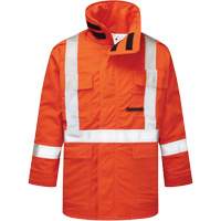 Avenger 9 oz High-Visibility Insulated Parka, Style 515, Men's, X-Small, Orange Auto-Cam