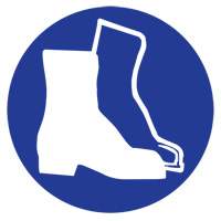 Right to Know Pictogram Labels -Boots, Vinyl, Sheet, 1" L x 1-1/8" W Auto-Cam