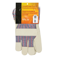 Abrasion-Resistant Comfort Fitters Glove, Large, Grain Pigskin Palm, Cotton Inner Lining Auto-Cam